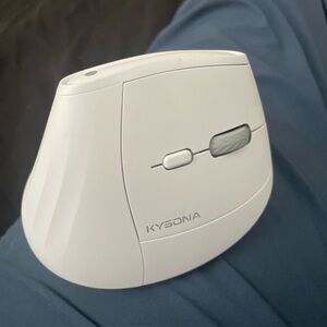 White Ergonomic Wireless Mouse